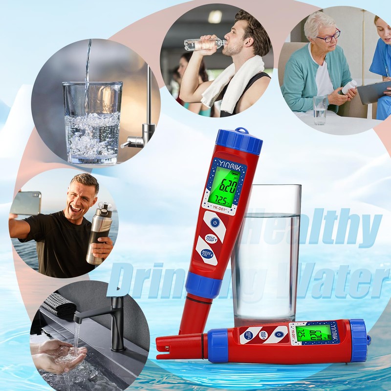 Hydrogen Water Tester, pH Tester, Digital pH Meter for Hydrogenated