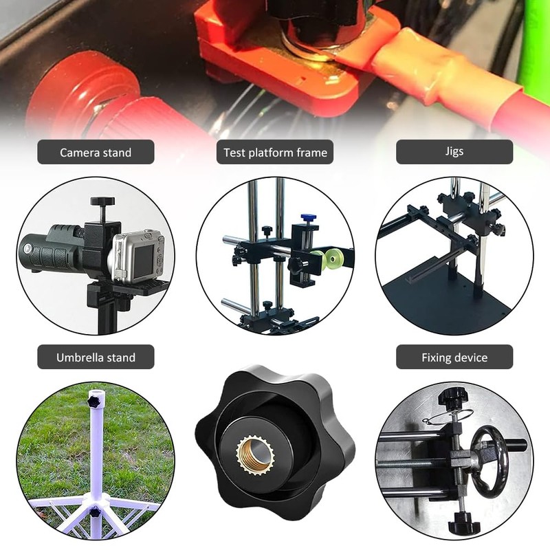 Star grip nut M6, star nut m6, internal thread clamping