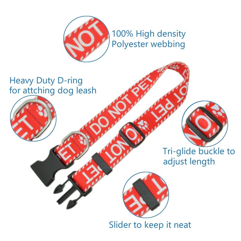 DWOOFG Dog Collar for DO NOT PET, Sturdy Durable with