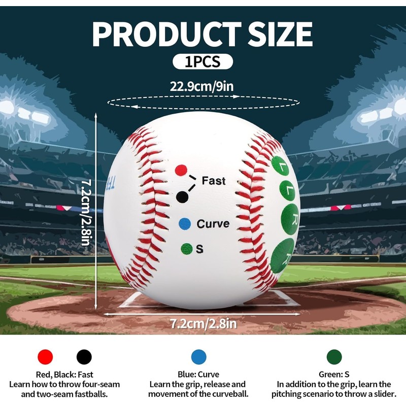 Fokmuaex Pro Baseball Pitching Grip Trainer with Finger Placement Guide