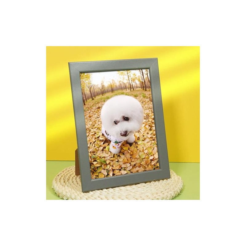 ANAZOZ Grey Photo Frames Tabletop 6x8 inch Vertical and Horizontal,Rectangle