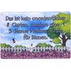 Tin Sign 30 x 20 cm with German Text "Das ist kein unordentlicher Garten, sondern eine 5-Star Wellness Oasis für Bienen" [German Language] DekoNo7