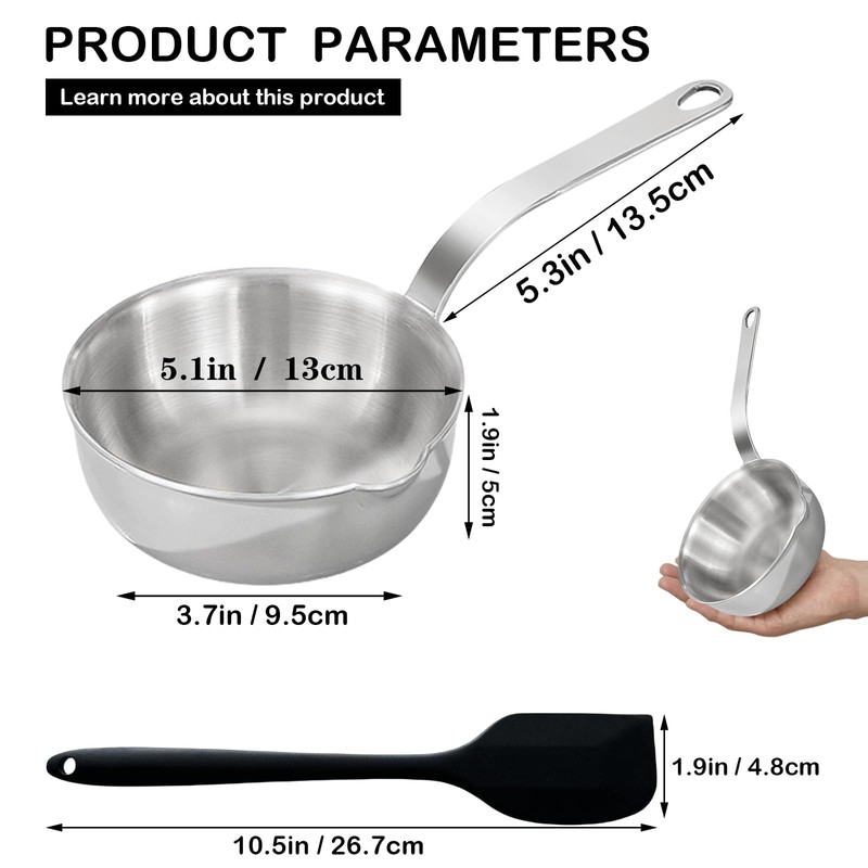 Bigwinyep Mini Egg Pan, 304 Stainless Steel Omelet Pan, 5.1Inch