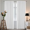 Joydeco 90 Inch 60% Blackout White Curtains 2 Panels, Elegant