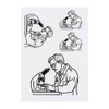 Azeeda 4 x 'Wissenschaftler untersuchen einen Mikroskop-Objektträger' Temporäre Tattoos -