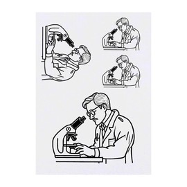 Azeeda 4 x 'Wissenschaftler untersuchen einen Mikroskop-Objektträger' Temporäre Tattoos - Wasserfest, Hautfreundlich & Ungiftig · Transfers in Verschiedenen Größen (TO00069408)
