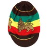 Armycrew Jamaica Rasta Lion Printed Dreadlock Deep Beanie Visor -