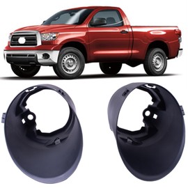 Prefer Warehouse Pair of Front Bumper Fog Light Lamp Covers Bezel RH LH Compatible With Toyota Tundra 2007-2013 Driver and Passenger Side Replaces 521260C020 TO2600102 521250C020 TO2601102