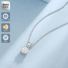 KRKC & CO Moissanite Necklace, Women's, Single Diamond, 0.5/1.0/2.0/3.0 Carats,