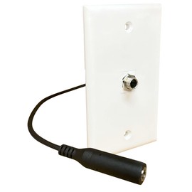 DIYTECH 1/4 Jack Audio Wall Plate - 6.35mm 1/4 TRS Jack and Guitar Input Jack Plate for Professional Audio Installations