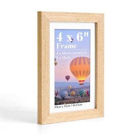 HOUSE DAY 6x4 Photo Frame, Oak Wood Picture Frames Tabletop & Wall Mount