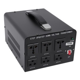 5000 Watt Voltage Converter Transformer, Heavy Duty Step Up/Down AC110V to AC220V Power Converter w/3 US Outlets, Resettable Circuit Breaker Protection, Ultra-Quiet <20dB for Home Appliances
