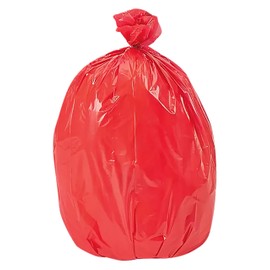 USA-Made Colorful Trash Bags in Variety of Sizes and Colors (10, RED 14 GALLONS)