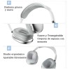 Auriculares Inalámbricos Diadema Con Micrófono 400mah Plateado Diadema Vulata P9