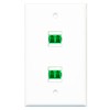 RiteAV - 2 Port Fiber LC APC Duplex Wall Plate