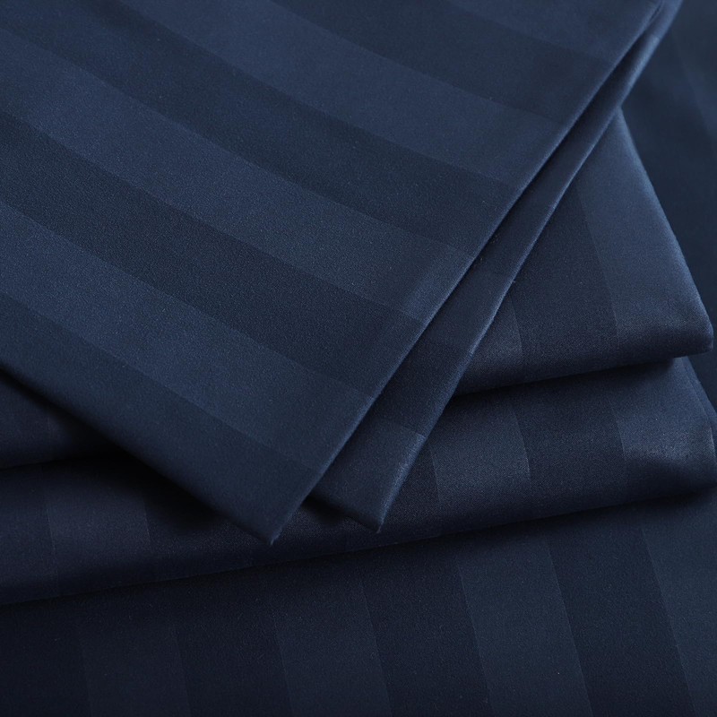 Tifschlaf Double Duvet Cover Set Blue - Satin Stripe Double