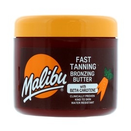 Malibu Malibu Fast Tanning Body Butter with Beta-Carotene, Water-Resistant Gel for Tanning, 300ml