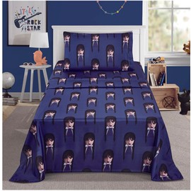 Jay Franco & Sons, Inc. The Adams Family Wednesday Twin Size Sheet Set 3 Pieces Kids Set No Hug Zone