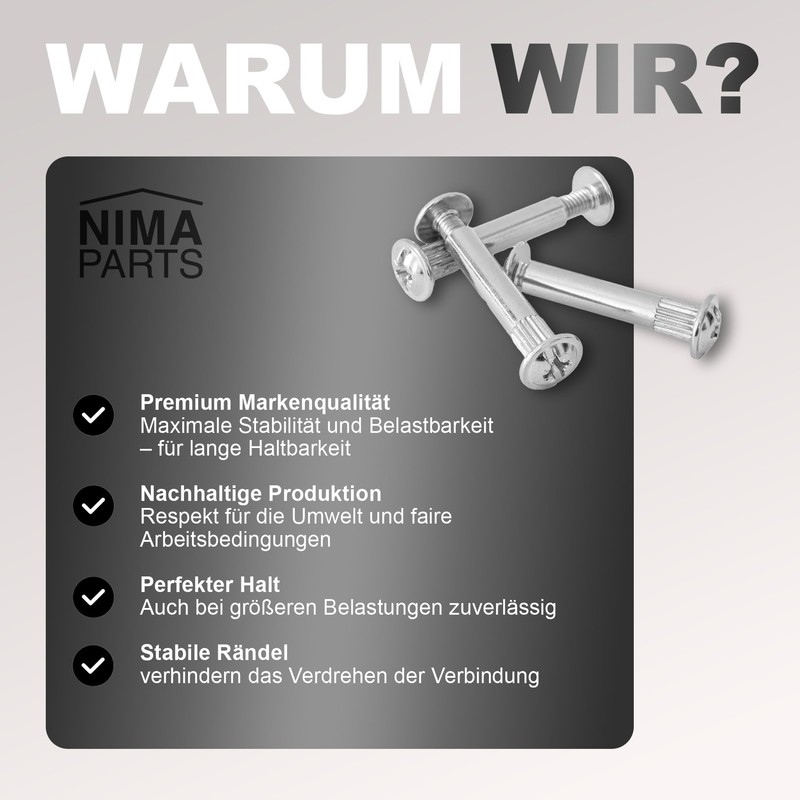 NIMA PARTS Connecting Screws - Pack of 20 Rustproof -