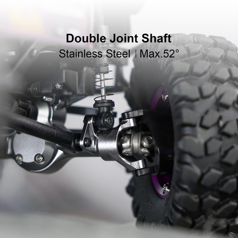 INJORA +4mm Planet Axles with Double Joint Shafts & Brass