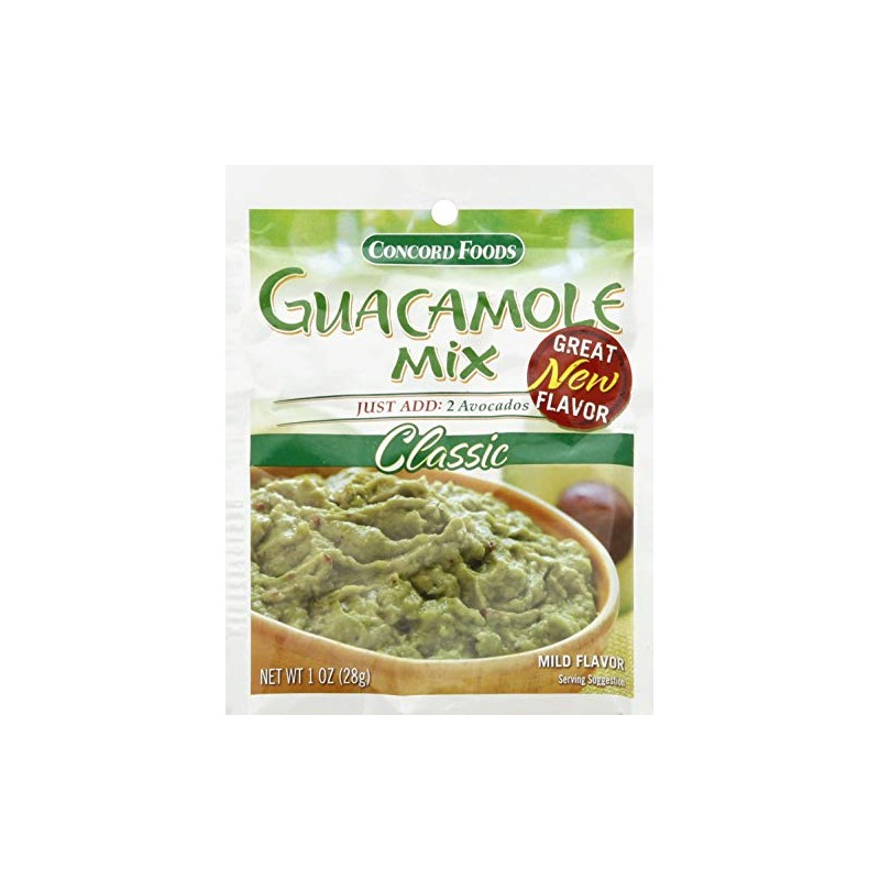 1oz Concord Foods Guacamole Mix Classic, Mild Flavor (Pack of