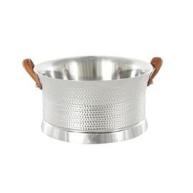 Deco 79 Ice Bucket, 21" x 18" x 11", Silver