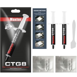CTG08 Thermal Paste (2X 2g) - 12.8W/m.k High-Performance Thermal Compound, Ideal for CPUs, Consoles, Graphics Cards, Laptops, Non-Capacitive, Non-Conductive, Durable