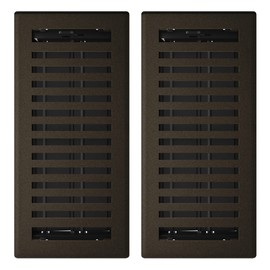 Imperial RG3434 Montezuma Decorative Floor Register, 4 x 10-Inch, Bronze Age, 2 Pack