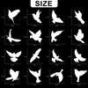 JUNART 16 Pcs Anti-Collision Window Stickers, Bird Shape Window Decals,