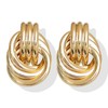 Gold Earrings for Women Trendy Stuff Chunky Knot Earrings Geometric