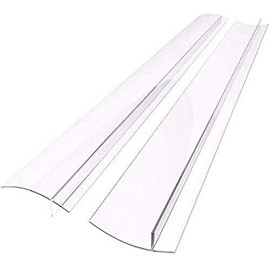 2 Pcs Silicone Stove Counter Gap Cover Oven Guard Seal Slit Strip Kitchen (Clear, 21 Inch)