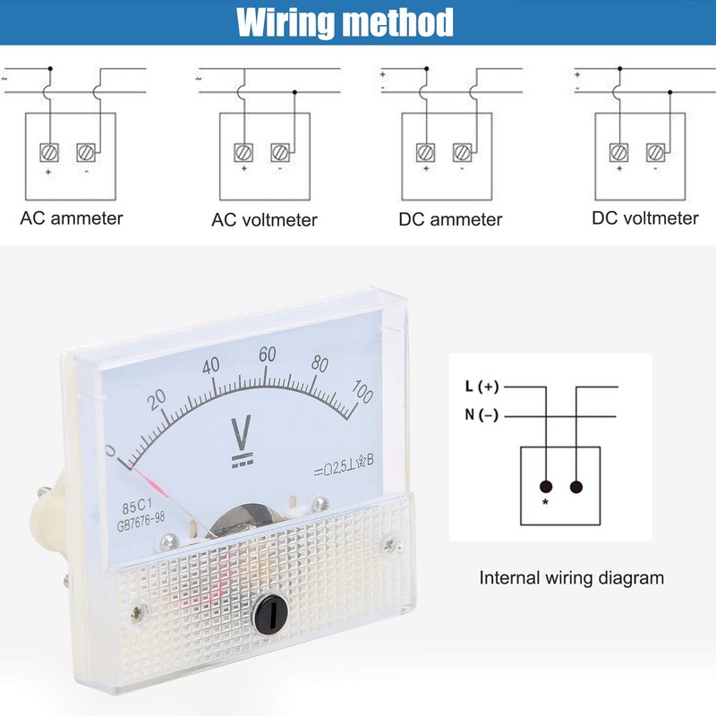 Voltmeter Voltage Tester Pointer DC Analog Voltmeter Pointer DC Voltmeter