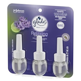 Glade Aromatizante para Hogar Mood Collection, Aroma Relaxing Lavender, Aromatizante Lquido Elctrico de Ambiente, 3 Repuestos de 21ml                 