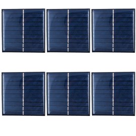 Pack of 6 ZONADAH 0.8 W 5 V Mini Solar Panels, Dough Charger, DIY Home, Science School Projects, Camping, Fishing, Hiking, Outdoor Garden Light Charging Tools