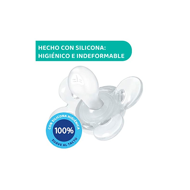 CHICCO, Set de Chupón para Bebé PhysioForma Comfort, 0 a
