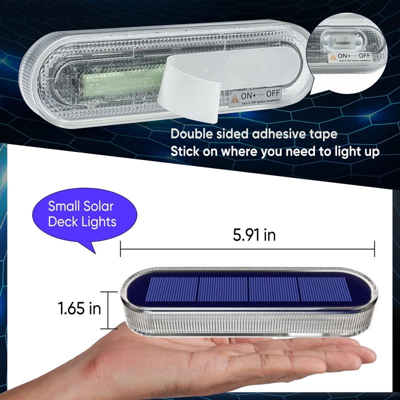 YiLaie Blue Solar Lights for Outside Auto ON/Off, Small Stick