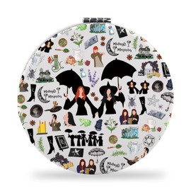 SEIRAA Owens Sisters Makeup Mirror Sally and Gillian Gifts Rosemary Lavender Gifts Magic Witches Pocket Mirror (2Wicked Women)