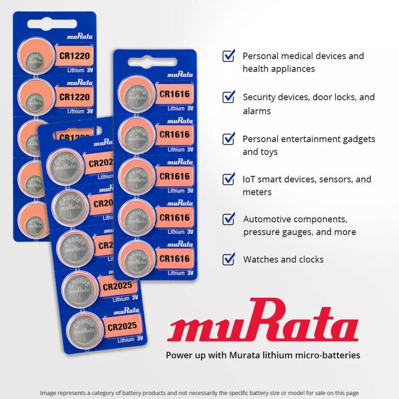 2x Murata Fresh CR 2025 CR2025 ECR2025 BR2025 LITHIUM COIN