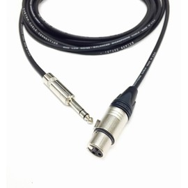 75 Foot Neutrik NC3FXX Female XLR to Neutrik Rean NYS228 1/4 Inch (6.35mm) TRS Balanced Pro Audio Cable by Custom Cable Connection