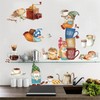 decalmile Kitchen Gnome Wall Decals Coffee Tea Cup Wall Stickers