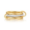ZOERAY Rings Gold Silver for Men Women Waterproof 18k Gold-Plated