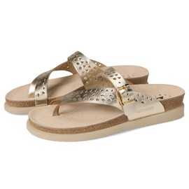 Mephisto Women's Helena Perf Flat Sandal, Gold Vega, 6