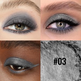 Erinde Purple Glitter Eyeshadow Palette, Matte Glitter Eyeshadow Palette, Waterproof Metallic Eyeshadow Palette, Pressed Powder & Long Lasting Eye Makeup with an Applicator