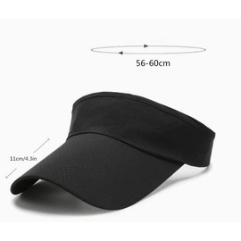 KOMUNJ Visors Hat, Summer Sun Visor Sports Hats for Golf Cycling Fishing Tennis Running Jogging, Black