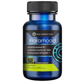 HEALTHADDICTION - Floramood Probióticos y Prebióticos - Apoyo Digestivo y Emocional - Con Lactobacillus y Raíz de Achicoria - Bienestar Mental y Equilibrio Intestinal - 60 Cápsulas de Alta Calidad