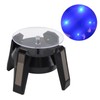 LED Jewelry Display Turntable Solar Powered Rotating Stand Blue Led