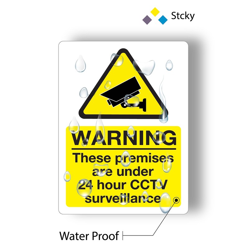 stcky 24 Hours CCTV Surveillance 20 x 15 cm (Pack