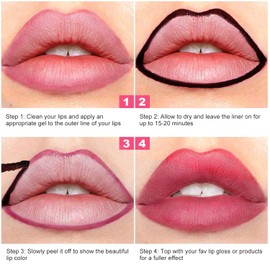 Ursoulney Lip Stain - Peel Off Lip Stain, Long Lasting Lip Liner with Matte Finish, Waterproof, Transfer-proof, Highly Pigmented Color (#06 Cocoa, 1 PCS)