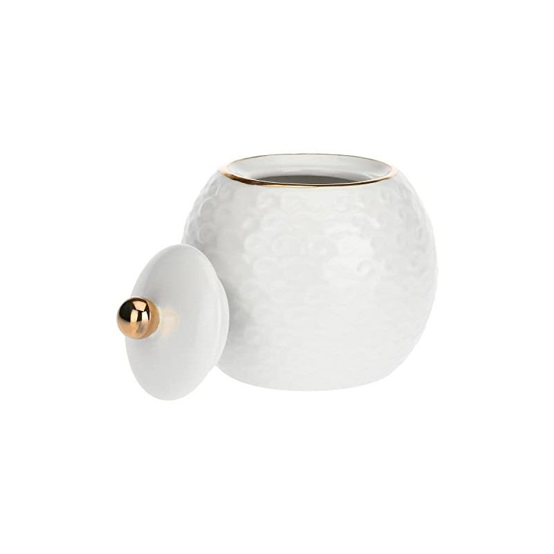 PORCELLANA Momenti Oro Sugar Bowl with Lid 9 Oz, Nylon/A