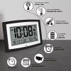 WallarGe Digital Atomic Wall/Desk Alarm Clock Large Display With Temperature